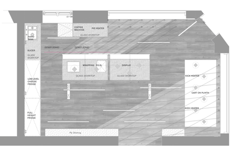 Quality Chop Shop butcher by Fraher Architects references food crates and packaging