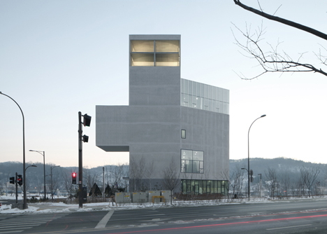 Nameless Architecture adds concrete church to growing Korean town