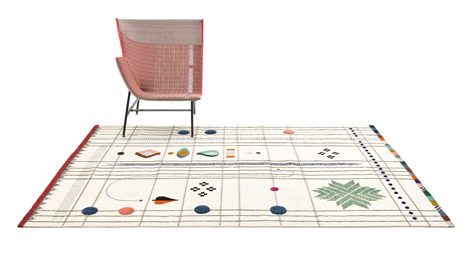 Handmade rugs designed by Doshi Levien pay homage to tribal Indian folk embroidery