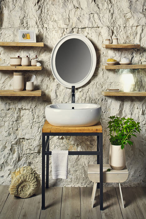 Recycled marble dust used to create simple homeware range by Francesca Gattello