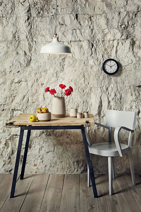 Recycled marble dust used to create simple homeware range by Francesca Gattello