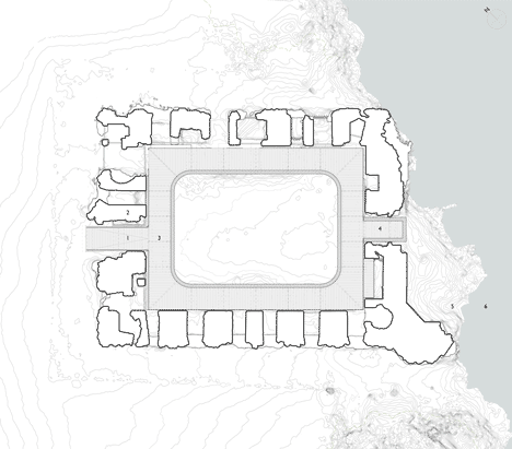Levitate inserts oak walkway inside shell of ruined castle