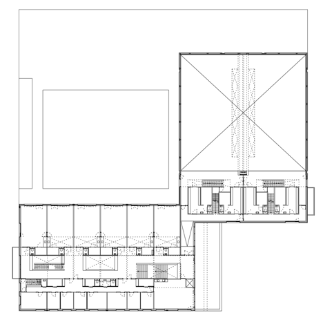 First floor plan of School in Rotterdam decorated with tiles based on traditional Dutch patterns