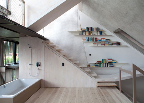 Townhouse B14 by XTH-berlin has slanted walls and doors
