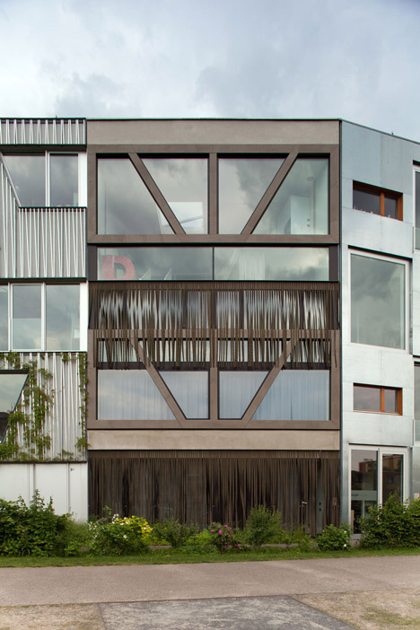 Townhouse B14 by XTH-berlin has slanted walls and doors