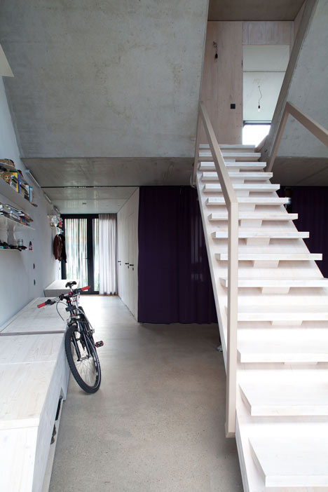 Townhouse B14 by XTH-berlin has slanted walls and doors