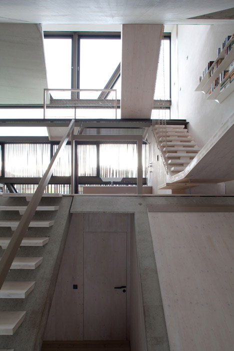 Townhouse B14 by XTH-berlin has slanted walls and doors