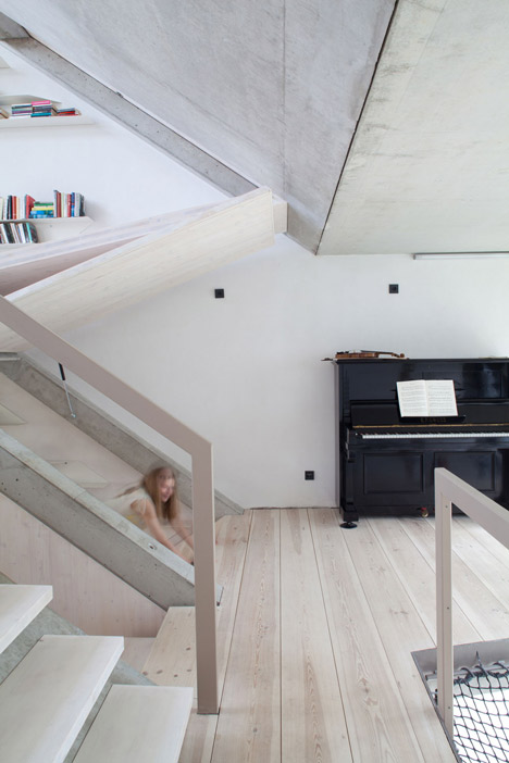 Townhouse B14 by XTH-berlin has slanted walls and doors