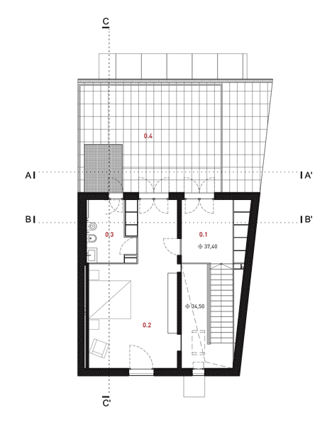 Parede 11 house by Humberto Conde has hinged protective panels