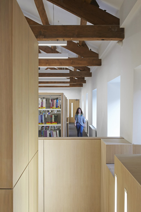 Stone barn refurbished to create university library by John McAslan + Partners