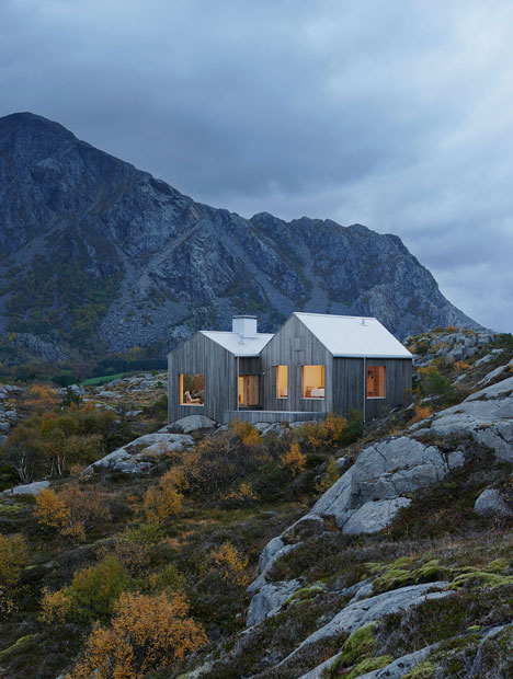 Vega Cottage by Kolman Boye Architects references weathered Norwegian boathouses