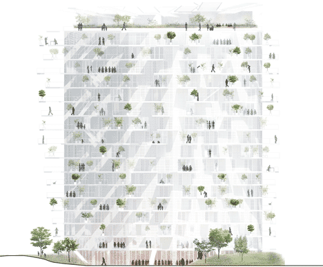 Sou Fujimoto designs tree-inspired tower for Montpellier "modern follies" project