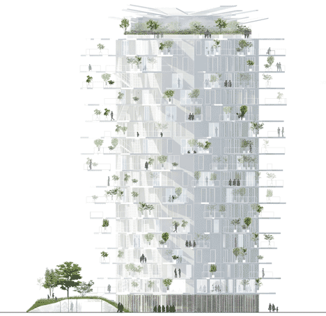 Sou Fujimoto designs tree-inspired tower for Montpellier "modern follies" project