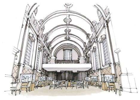 Church renovated into a restaurant in Antwerp by Piet Boon