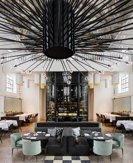 Church renovated into a restaurant in Antwerp by Piet Boon