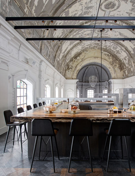 Church renovated into a restaurant in Antwerp by Piet Boon