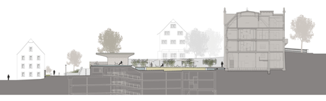 Wooden pavilion by Ramser Schmid Architekten built beside Swiss library
