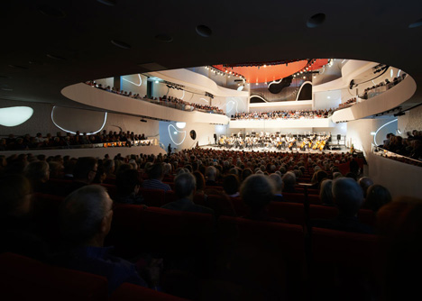 Coop Himmelb(l)au's House of Music concert hall in Aalborg, Denmark
