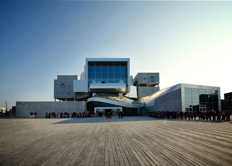 Coop Himmelb(l)au's House of Music concert hall in Aalborg, Denmark
