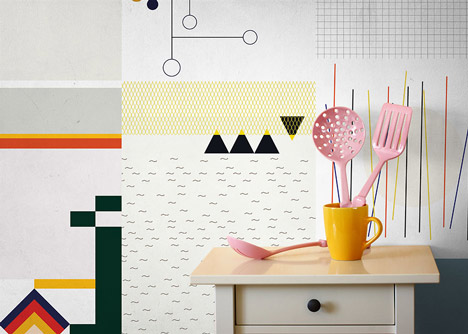 Cut and Paste Wallpaper by All The Fruits