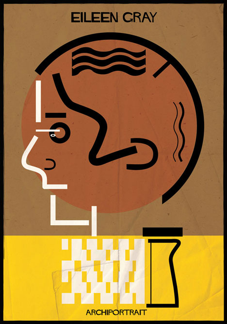 Eileen Gray Archiportrait by Federico Babina