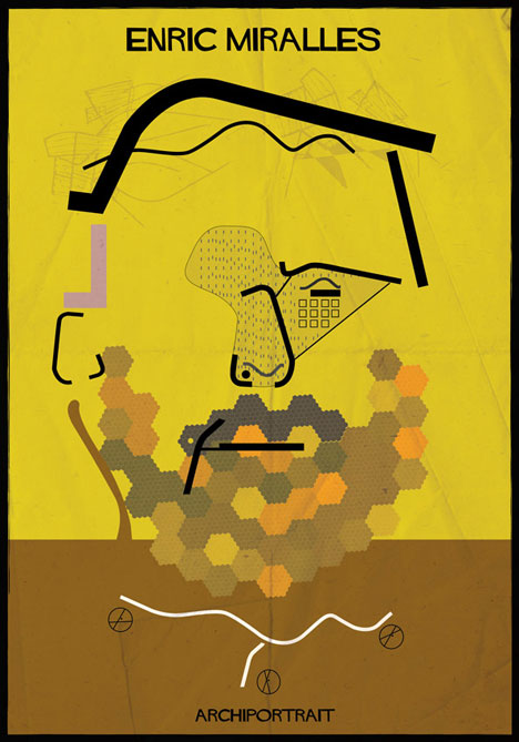 Enric Miralles Archiportrait by Federico Babina