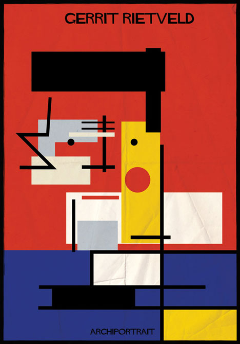 Gerrit Rietveld Archiportrait by Federico Babina