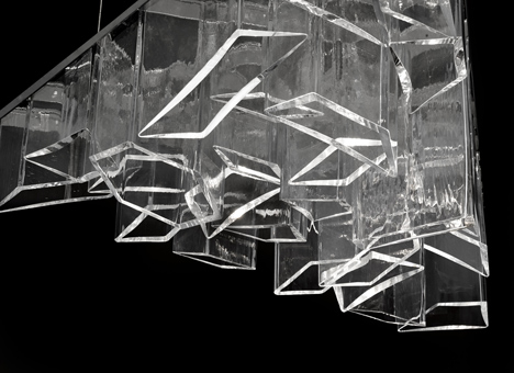 Daniel Libeskind creates chandelier from shafts of crystal for Lasvit