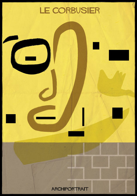 Le Corbusier Archiportrait by Federico Babina