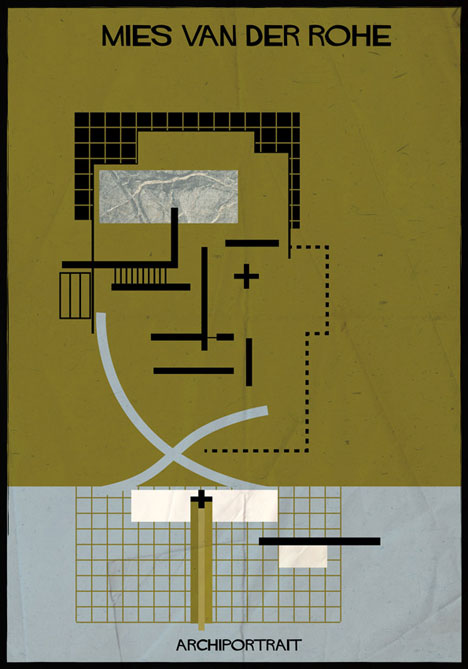 Mies van der Rohe Archiportrait by Federico Babina
