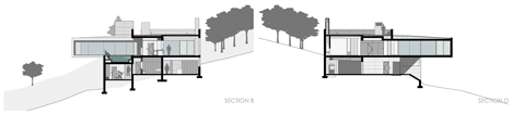 Cross sections of Narigua House by David Pedroza Castaneda