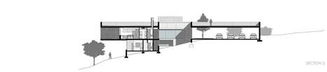 Long section of Narigua House by David Pedroza Castaneda