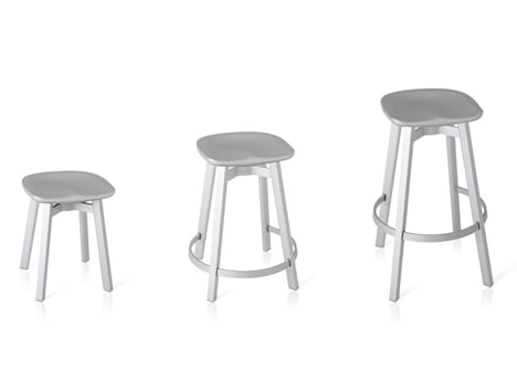 Nendo reimagines the Navy Chair to create new stool for Emeco
