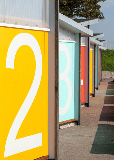 New beach huts at Southend on Sea by Pedder and Scampton Architects