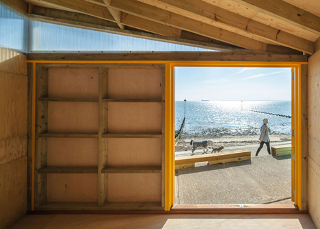 New beach huts at Southend on Sea by Pedder and Scampton Architects