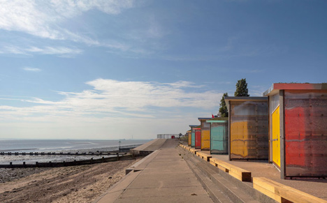 New beach huts at Southend on Sea by Pedder and Scampton Architects