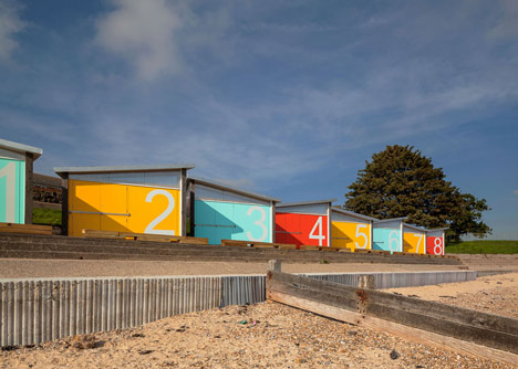 New beach huts at Southend on Sea by Pedder and Scampton Architects