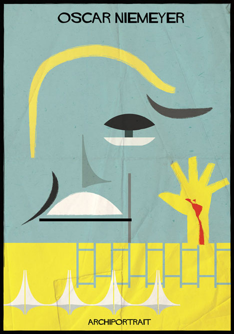 Oscar Niemeyer Archiportrait by Federico Babina