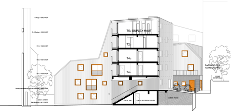 Social housing by Vous Êtes Ici Architectes slots between buildings in Paris