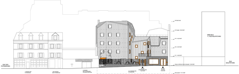 Social housing by Vous Êtes Ici Architectes slots between buildings in Paris
