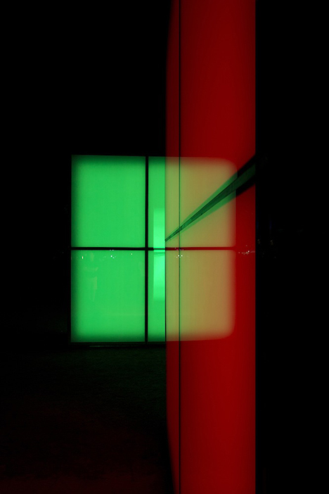 Reflection Field by Phillip K Smith III is an installation of glowing neon mirrors for Coachella