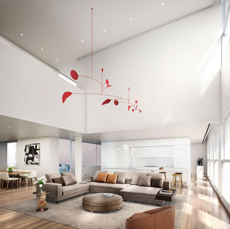 Shigeru Ban creates luxury interiors for private housing project in New York