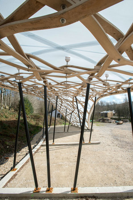 Wooden shelter by London Architectural Association students