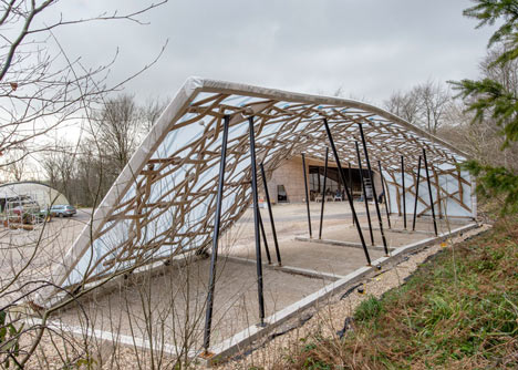 Wooden shelter by London Architectural Association students