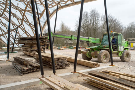 Wooden shelter by London Architectural Association students