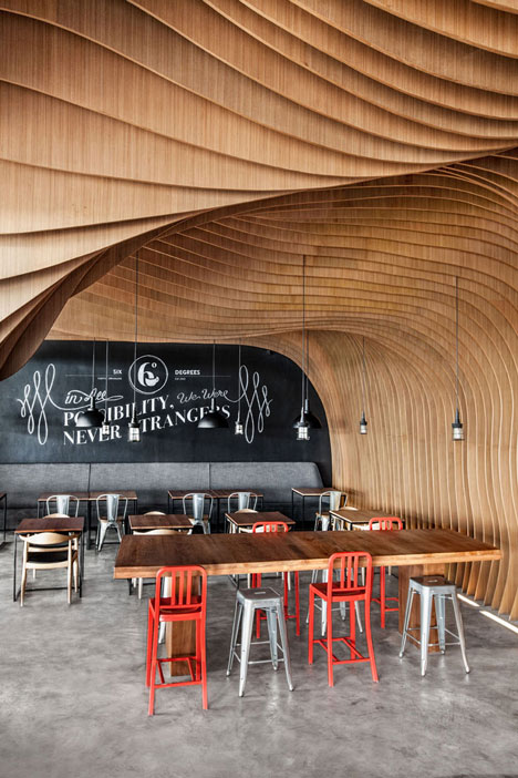6 Degrees Cafe in Indonesia by OOZN Design