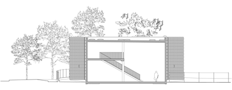 Aluminium clad storage depot in Aurillac, France, by Brisac Gonzalez