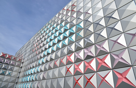 Aluminium clad storage depot in Aurillac, France, by Brisac Gonzalez