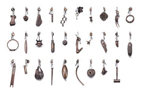 Chris Kabel key fobs and curtains for Fogo Island