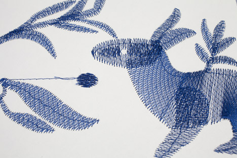 Embroidered wallpaper by CUSTHOM